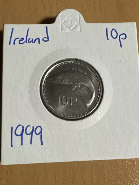 Ireland Irish Salmon Ten Pence 10p coin 1999