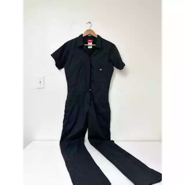 Mens DICKIES Short Sleeve Pant Coverall Overall Workwear Black S Small