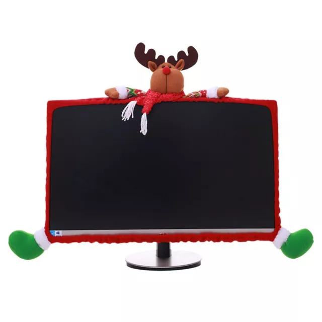 1Pc Christmas Computer Decorating Cover Laptop Monitor Dust Protection(Elk) UK