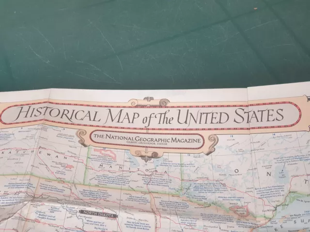 Vintage 1953 National Geographic Map Of Historical The United States Of America