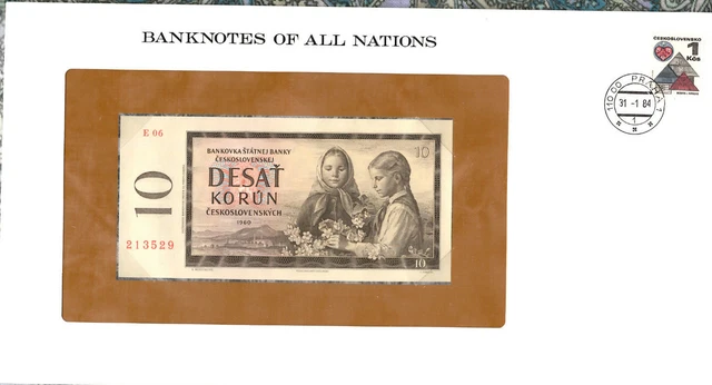Banknotes of All Nations Czechoslovakia 1960 10 Korun P-88c UNC E.06 213529