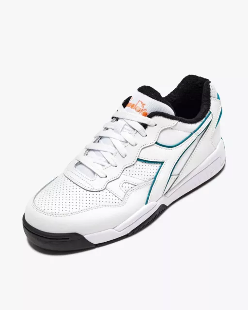 Chaussures sportif Sneakers HOMME Diadora WINNER Blanc Bleu Port T2 Lifestyle