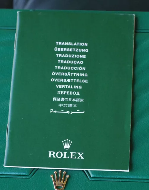 Rolex Translation Booklet 565.01