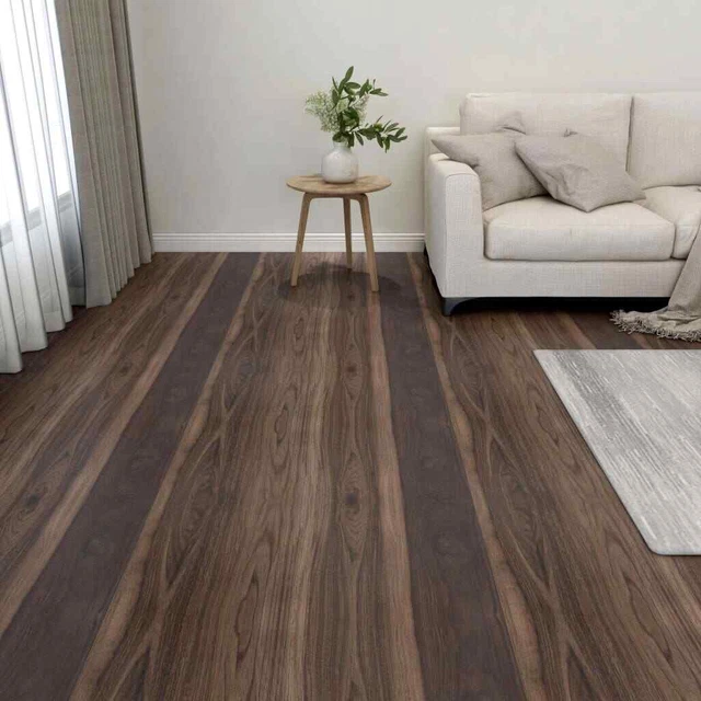 Listoni Pavimenti Autoadesivi 55 pz in PVC 5,11m? Marrone Scuro