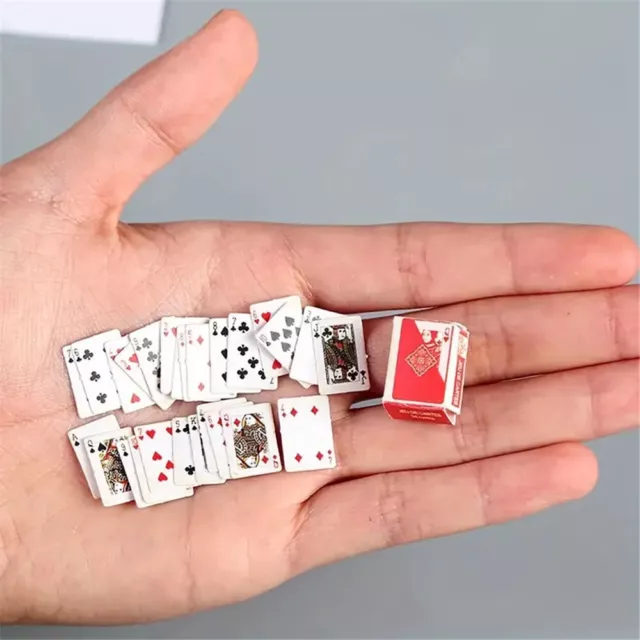 8 Set Super Mini Playing Cards Miniture Plastic Coated Tiny Poker Card Deck