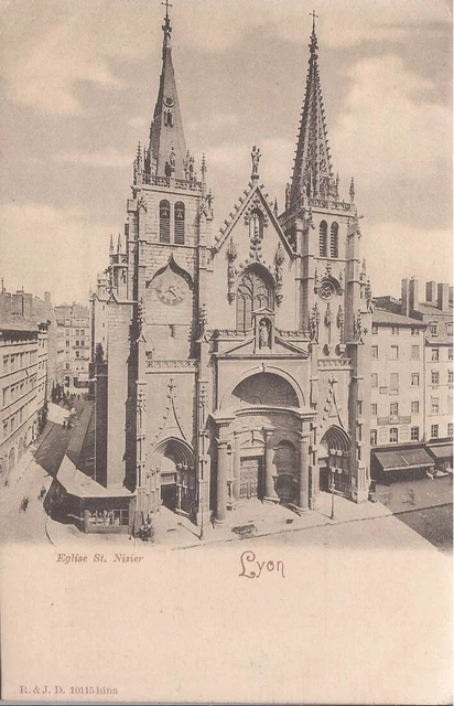 CPA 69 LYON.L EGLISE SAINT NIZIER. R&J.D.10115 HINA..NON .ECRITE.BE.(ref 65)