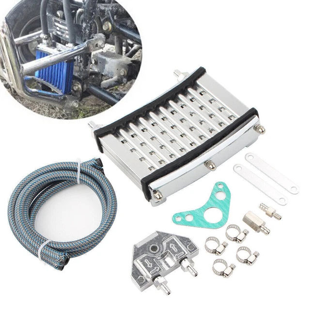 Oil Cooler Cooling Radiator For 125cc 140cc 150cc Motor Dirt Pit Bike ATV Silver