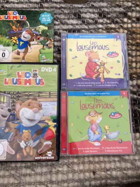 Leo Lausemaus 3 Kinder CDs  Hörspiel CDs - die Kleine Maus mit großem Herz