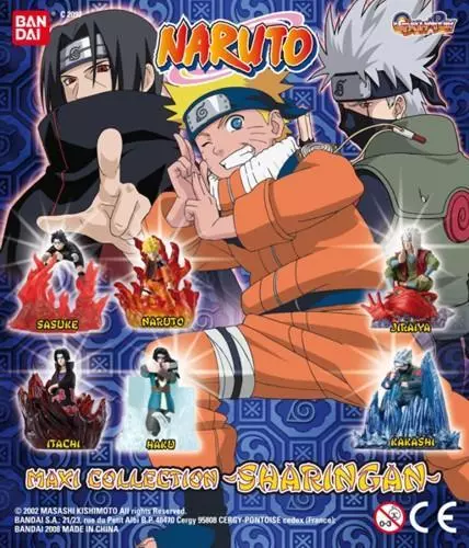 BANDAI NARUTO gashapon MAXI COLLECTION SHARINGAN Originale