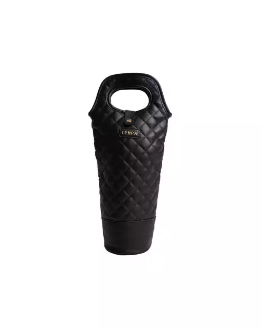 Tempa Quilted Insulated Single Wine Bag - Black