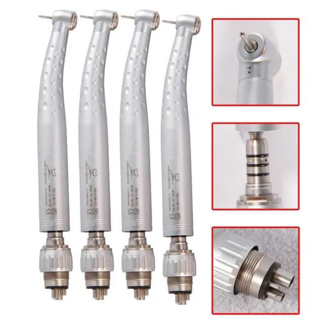 4X Dental KAVO Style High Speed Push button handpiece Quick Coupler 4 Holes GB4