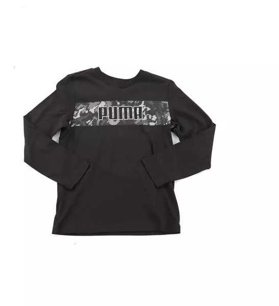 T-Shirt Puma Maglia Bambino Maniche Lunghe 676287 01 Active Sports Tee B Nero