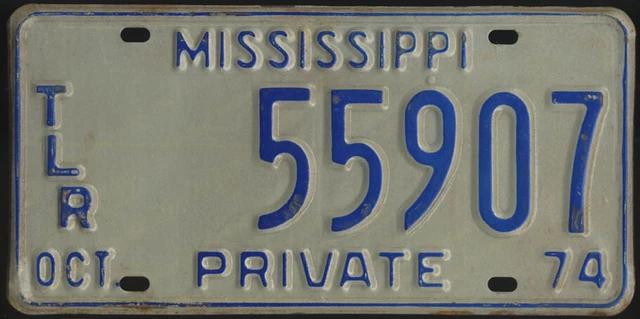 US Mississippi, License Plates, Automobilia, Transportation