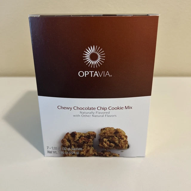 Mezcla de galletas con chip de chocolate OPTAVIA con bandejas de hornear CADUCADA 29/04/23