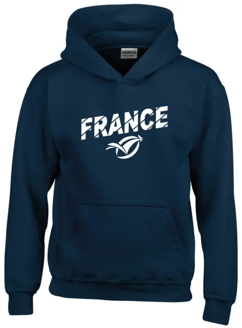 France Rugby Nations 6 Hoodie Kids Text & Thistle