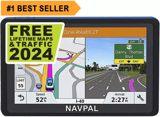 NAVPAL GPS SAT NAV (7 INCH) UK EUROPE EDITION 2024 (FREE Lifetime Updates)