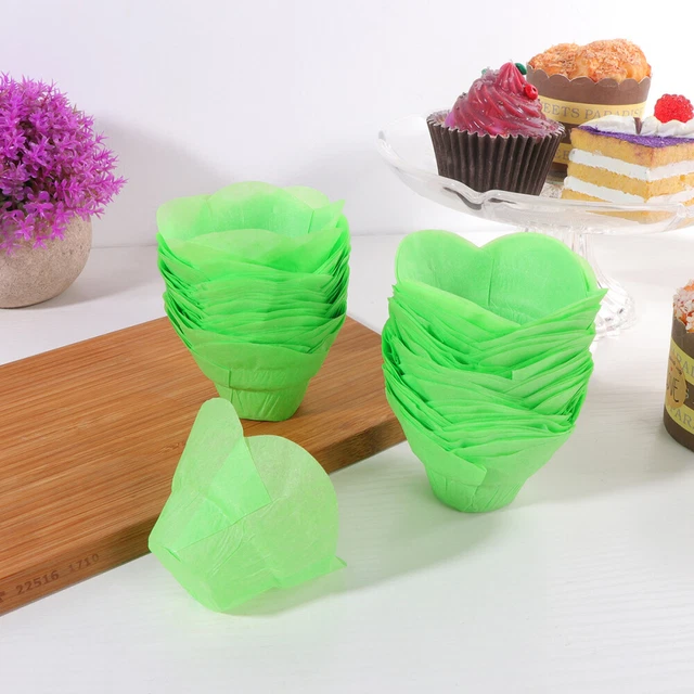 100 piezas envolturas de muffins moldes de muffin vaso de cartón decorar bebé