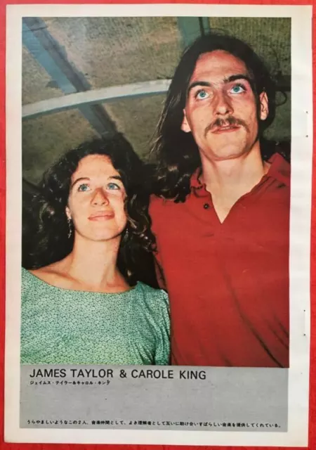 James Taylor & Carole King Bee Gees Barry Gibb Robin 1972 Japan Clipping Ml 3M