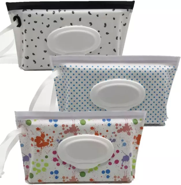 Portable Wet Wipe Pouch Dispenser, Reusable Baby Diaper Holder, Refillable Perso