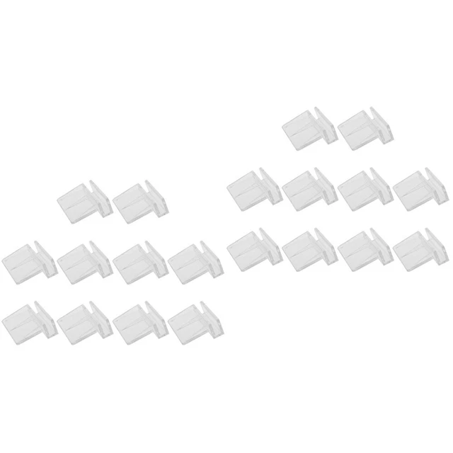 20 Pcs Rimless Clip Fish Tank Cover Frame Holder Stand Accessories Acrylic