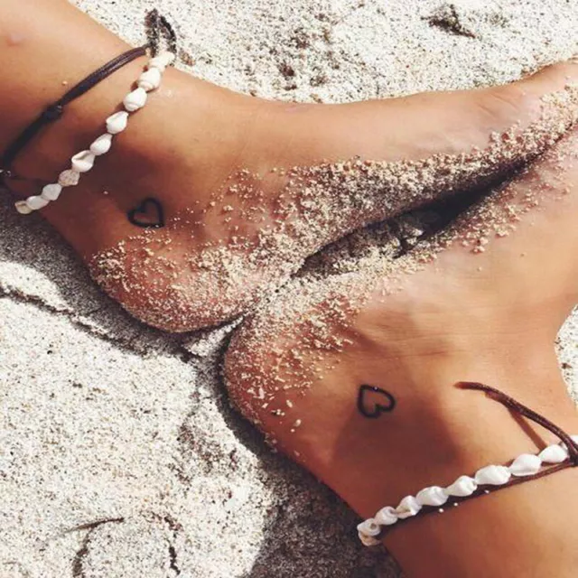 2Pcs/Set Women Shell Anklet Ankle Bracelet Chain Sandal Beach Foot JewelH`uk
