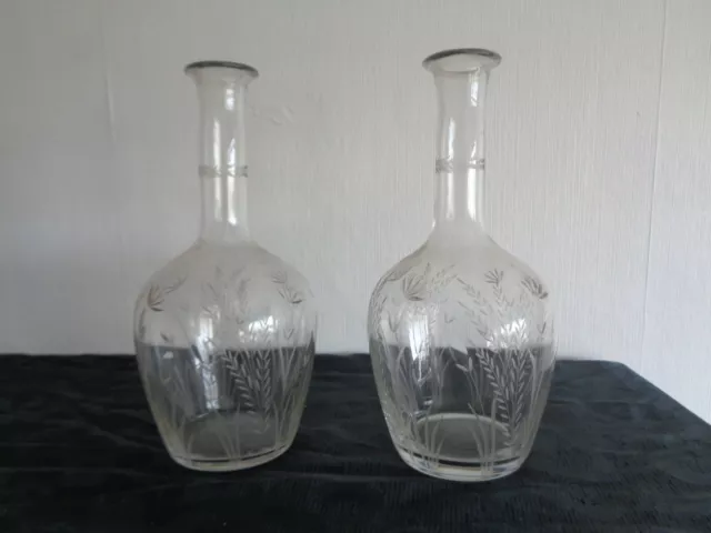 paire de carafe en cristal St Louis modèle Talma