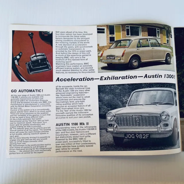 Austin 1100 Mk 2 And 1300 De Luxe Saloon Countryman UK Car Sales Brochure 1967 3