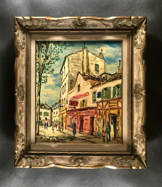 Robert LE BERGER (1905-1972) huile sur toile "Montmartre,  Place du Tertre"