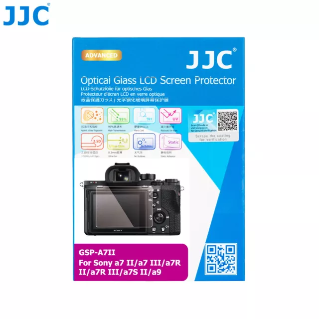 JJC LCD Glass Screen Protector for Sony A7S3 A7R4 A9M2 A7M3 A7S2 A7R3 A7M2 ZV1