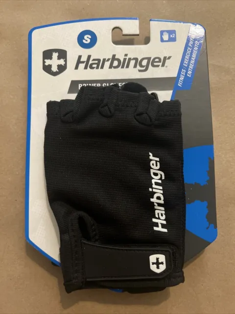 Black Harbinger Power Strength Gloves Size Small New