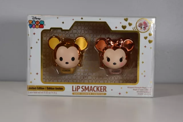 Limited Edition Lip Smacker Disney Tsum Tsum Glitter Rose Gold Mickey & Minnie