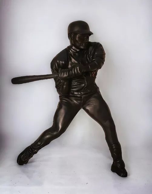 Baseball Batter Wall Plaque Hanging Decor Bronze Resin Hobby Lobby