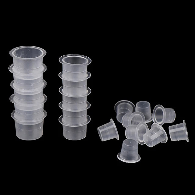 1000 un. Tazas de tinta pigmento desechables para tatuajes talla grande mediana pequeña R J Y4