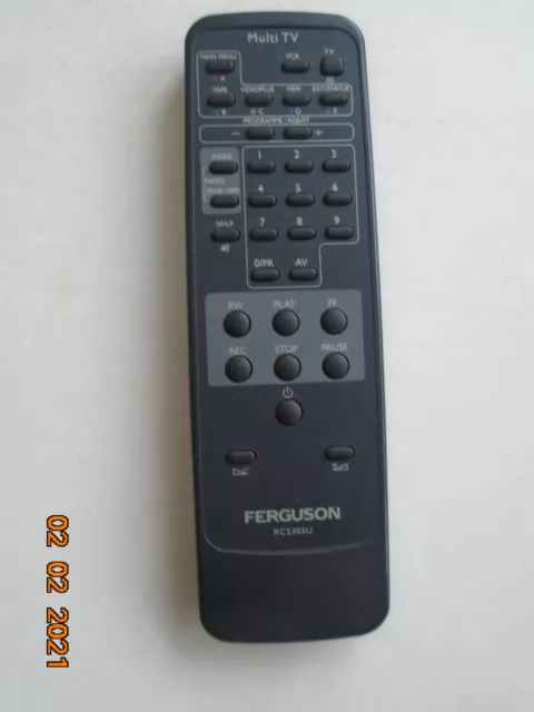 Genuine Ferguson RC 5305U TV/VCR Remote Control