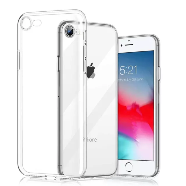 Funda de gel TPU carcasa silicona para movil Iphone SE 2020 Transparente