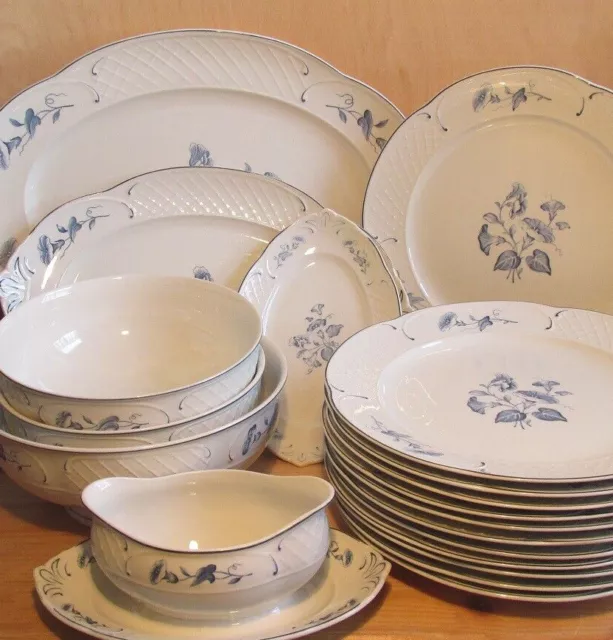 Villeroy & Boch Val Bleu Speisteller Butterdose Suppentasse Teile zur Auswahl