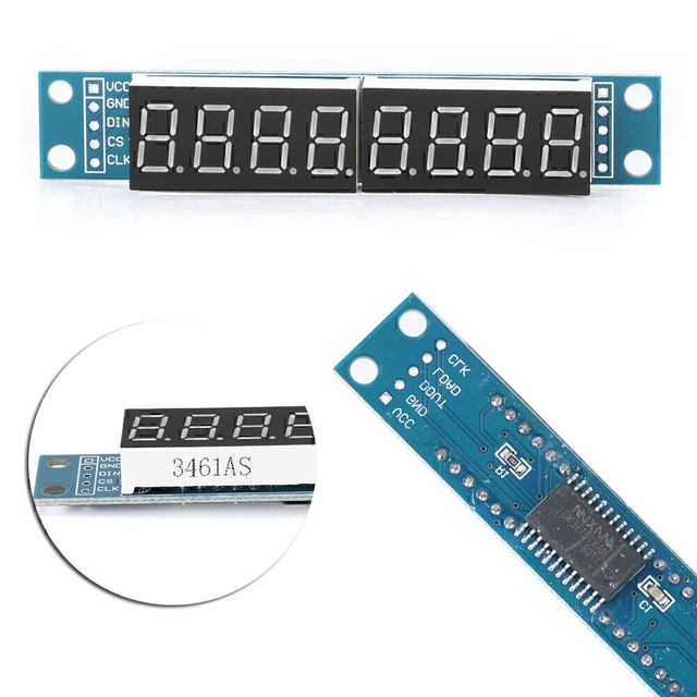 MAX7219 LED DOT Matrix modulo di controllo display digitale 8 cifre per ...