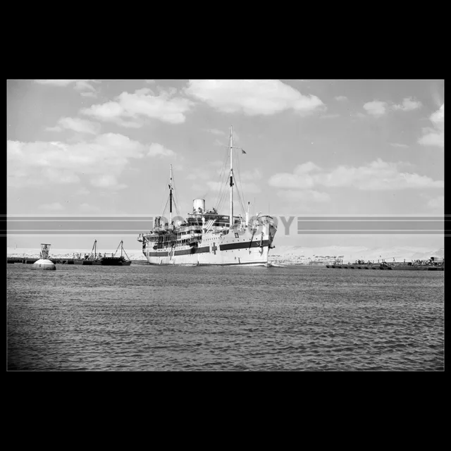Photo B.001977 HOSPITAL SHIP SUEZ CANAL WW2 1943 PAQUEBOT OCEAN LINER