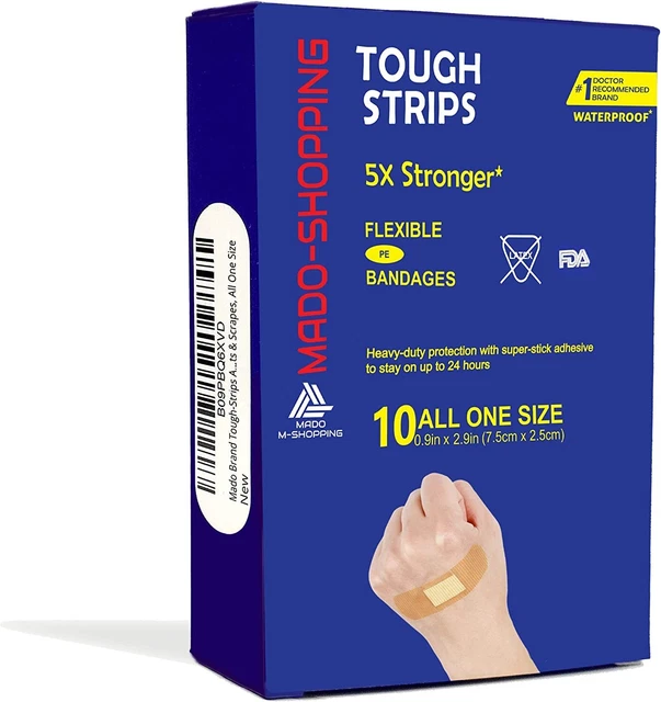 BAND AID M&M Waterproof LatexFree, 1" x 3", 10 Adhesive Bandages 5.99