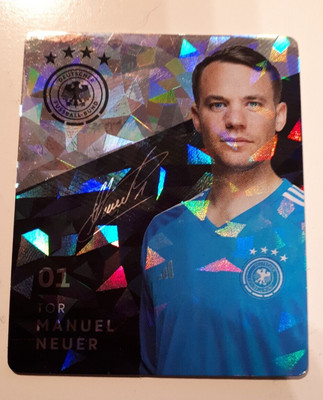 REWE DFB FUSSBALL-SAMMELKARTEN 2022 Nr. 1 Manuel Neuer - Glitzer EUR 1