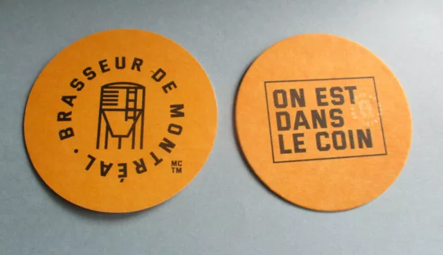 Brasseur de Montreal (Montreal Brassery) On Est Dans Le Coin Beer Coaster