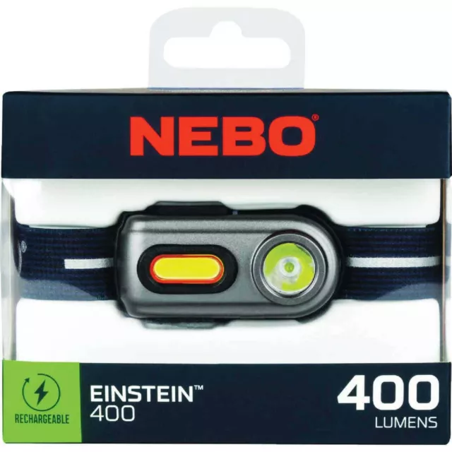 Nebo Einstein 400 Lumens Rechargeable 5-Mode COB LED Headlamp Head Torch Lamp