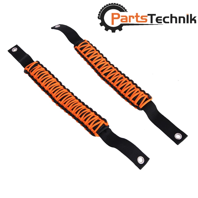 FOR 20212023 FORD Bronco Grab Handles Orange 2PCS Roll Bar Paracord