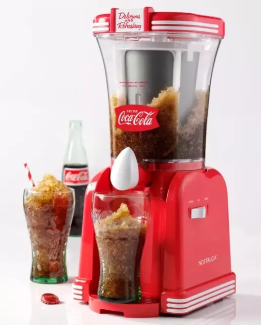 Nostalgia Coca-Cola 32-Ounce Retro Slushie Drink Maker Icee Slushy Slush Tested