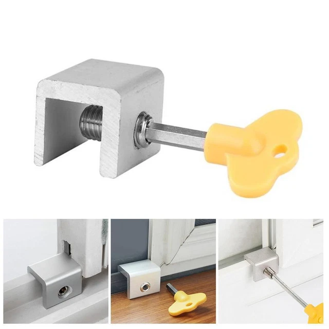 Window Safety Lock & Sliding Door Stopper - Child & Pet Proof, Gray, 2-Pack, No Drill Installation - View #3
