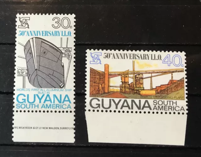 Guyana 1969 50th Anniversary of the ILO SG502/503 - MNH