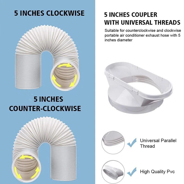 12.7cm/13CM Interface Adaptateur Portable Climatisation Sortie Hose-Connector 3