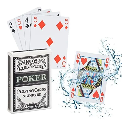 Relaxdays Cartes de Poker Jumbo, Lot de 10, 540 Cartes, Accessoire