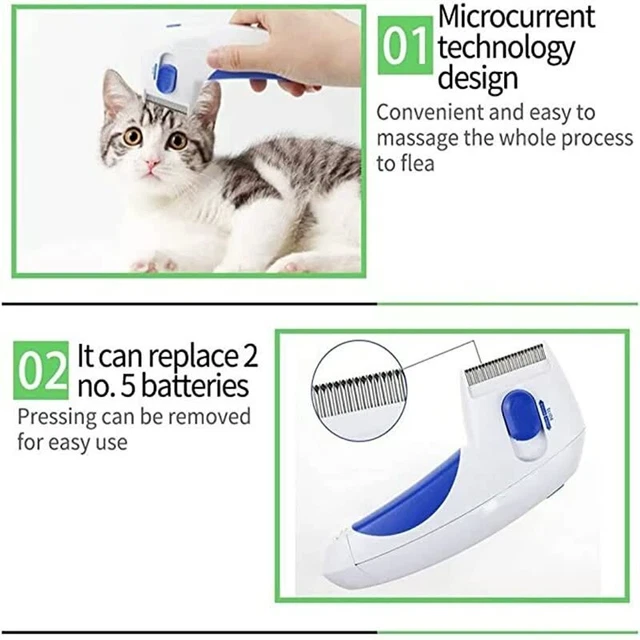 Electric Pet Flea Lice Cleaner Comb Dog Brush 3