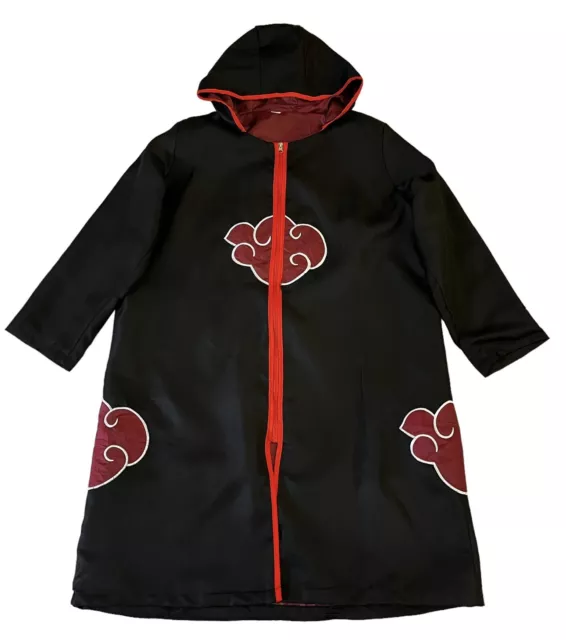 Naruto Tobi Obito Cosplay Costume Akatsuki Long Sleeve Ninja Cloak Size Small